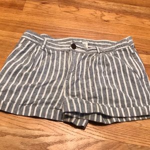 Forever 21 striped linen shorts